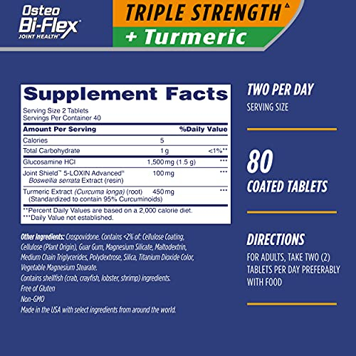 Foto 3 pulgar | Suplemento Osteo Bi-flex Glucosamine Joint Health 80 Comprimidos - Venta Internacional.