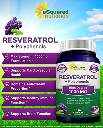 Foto 3 pulgar | Suplemento De Resveratrol De Squared Nutrition 180 Cápsulas - Venta Internacional.