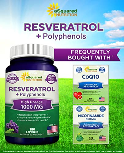 Foto 7 pulgar | Suplemento De Resveratrol De Squared Nutrition 180 Cápsulas - Venta Internacional.