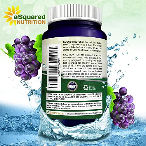 Foto 8 pulgar | Suplemento De Resveratrol De Squared Nutrition 180 Cápsulas - Venta Internacional.