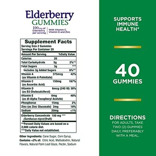 Foto 2 | Complementa El Apoyo Inmunológico De Las Gomitas De Saúco Nature's Bounty - Venta Internacional.