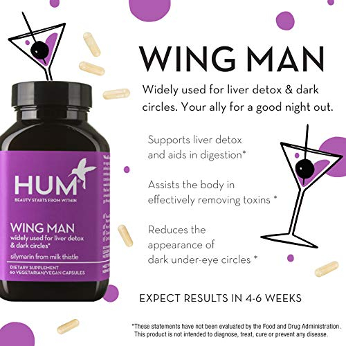 Foto 4 pulgar | Suplemento Hum Wing Man Liver Detox Con Cardo Mariano 60 Cápsulas - Venta Internacional.