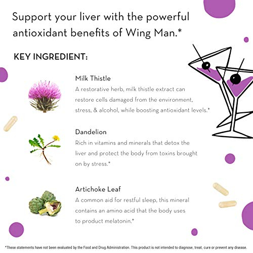 Foto 6 pulgar | Suplemento Hum Wing Man Liver Detox Con Cardo Mariano 60 Cápsulas - Venta Internacional.
