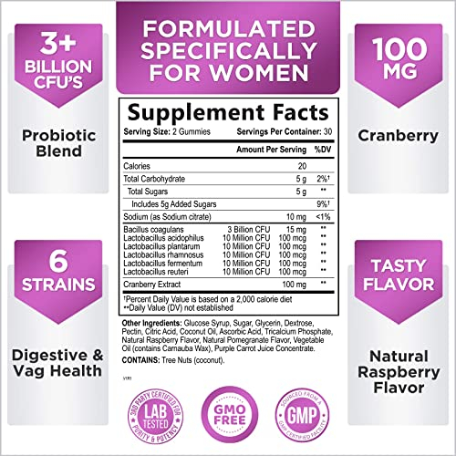 Foto 3 pulgar | Gomitas Probióticas Nature's Nutrition Para Mujer, 60 Gomitas - Venta Internacional.