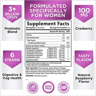 Foto 2 | Gomitas Probióticas Nature's Nutrition Para Mujer, 60 Gomitas - Venta Internacional.