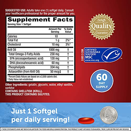 Foto 5 pulgar | Suplemento De Aceite De Krill Megared Omega-3 1000 Mg 60 Cápsulas Blandas - Venta Internacional.