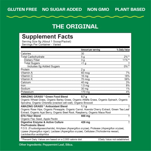 Foto 4 pulgar | Superfood Amazing Grass Super Greens En Polvo 30 Porciones - Venta Internacional