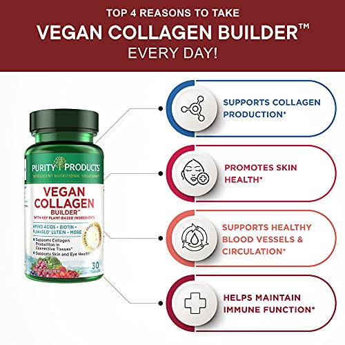 Foto 4 pulgar | Supplement Purity Products Vegan Collagen Builder 30 Comprimidos - Venta Internacional.