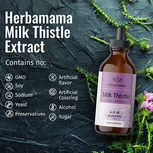 Foto 5 pulgar | Suplemento Herbamama Milk Thistle de 4 Oz-Venta Internacional