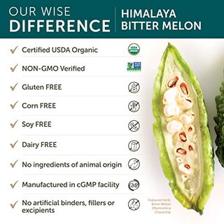 Foto 4 | Suplemento De Melón Amargo Orgánico Himalaya 660 Mg 60 Cápsulas - Venta Internacional