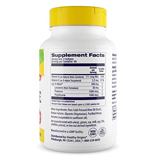 Foto 5 pulgar | Suplemento Healthy Origins Natural Lycopene 180 Cápsulas-Venta Internacional