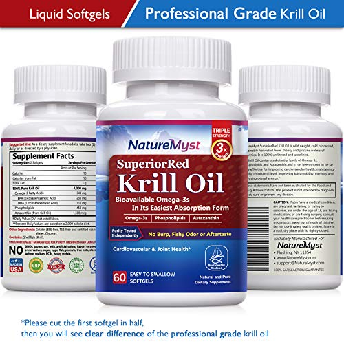 Foto 4 pulgar | Suplemento De Aceite De Krill Naturemyst 60 Cápsulas Blandas Líquidas - Venta Internacional.