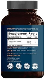 Foto 4 | Suplementos Naturebell Citicolina 500 Mg + Tirosina 50 Mg 120 - Venta Internacional.
