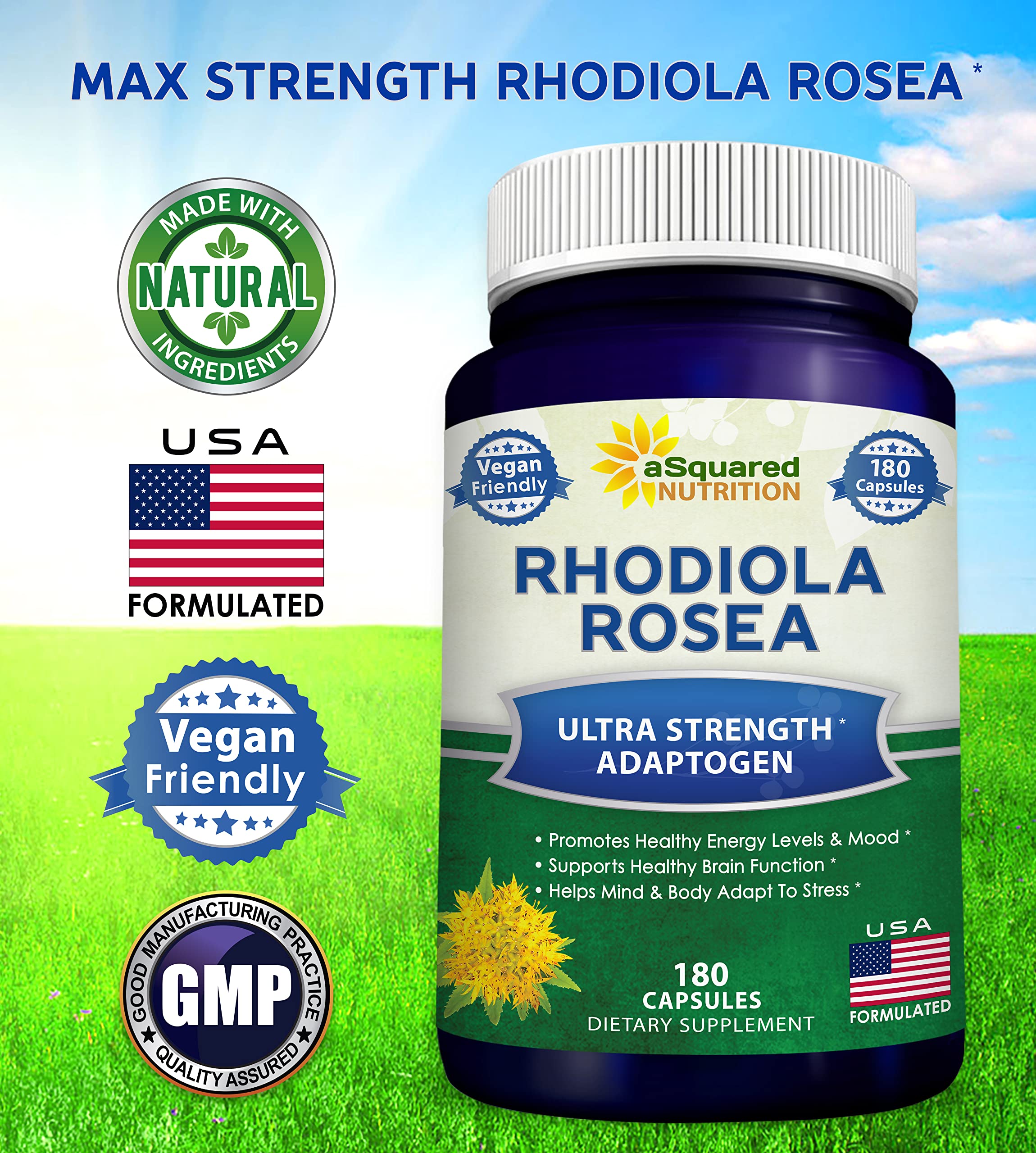 Foto 4 pulgar | Suplemento Squared Nutrition Rhodiola Rosea 1000 Mg 180 Cápsulas - Venta Internacional.