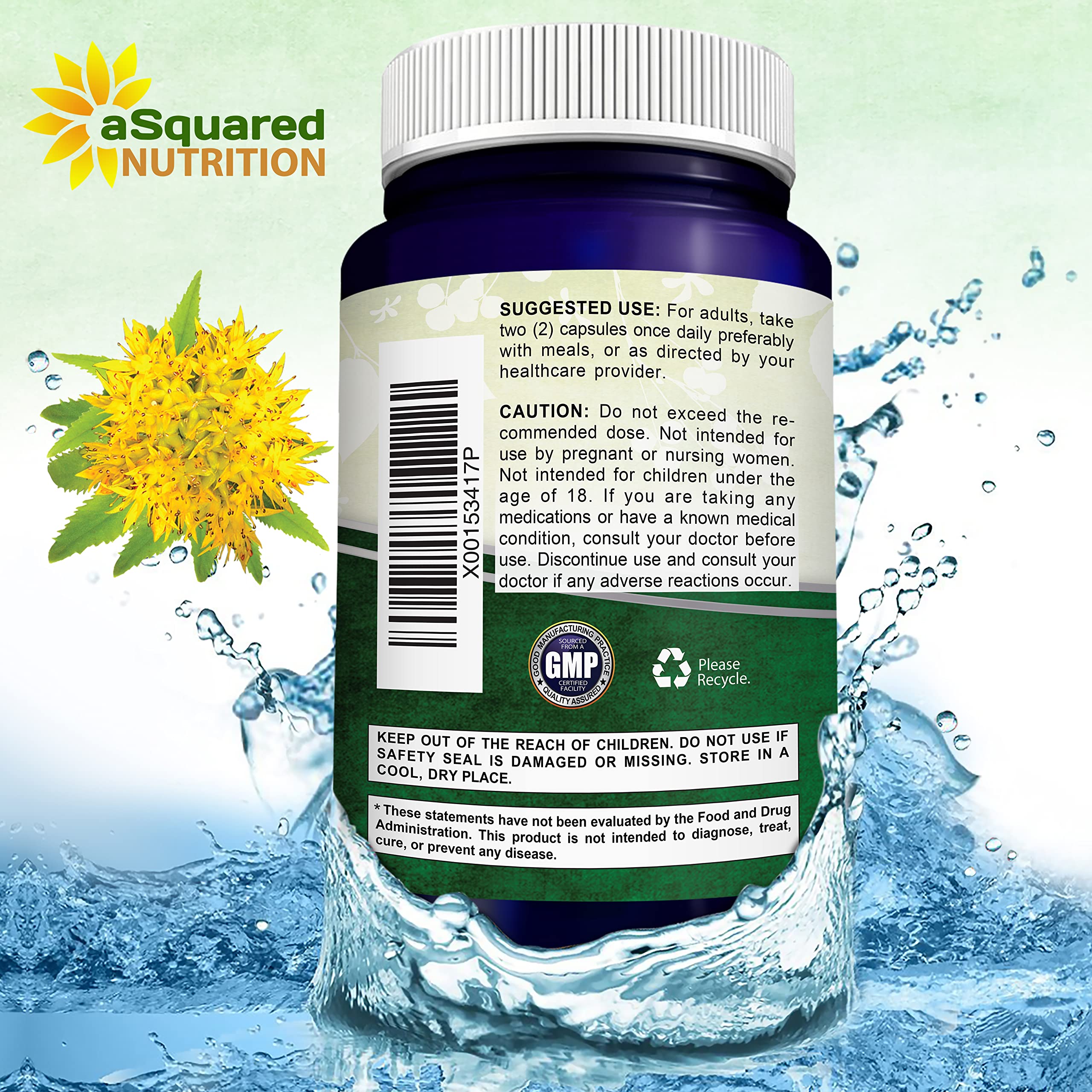 Foto 7 pulgar | Suplemento Squared Nutrition Rhodiola Rosea 1000 Mg 180 Cápsulas - Venta Internacional.