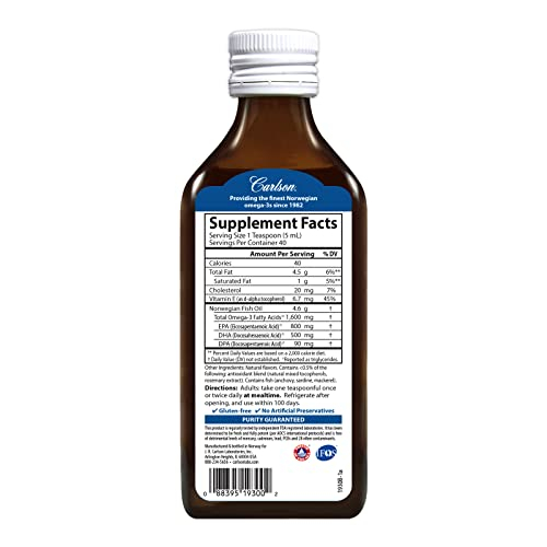 Foto 3 pulgar | Suplemento Carlson Fish Oil de 200 Ml-Venta Internacional