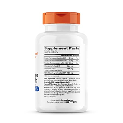 Foto 3 pulgar | Suplemento Doctor's Best Con Glucosamina Y Condroitina Msm 360ct - Venta Internacional.