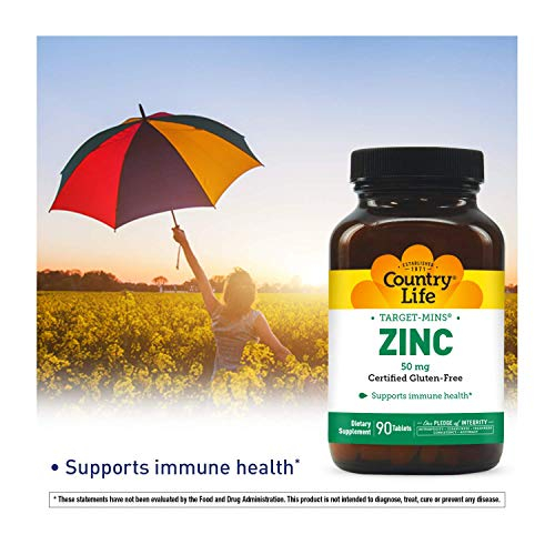 Foto 6 pulgar | Suplemento Country Life Target Mins, Tabletas De Zinc De 50 Mg, 90 Unidades - Venta Internacional.