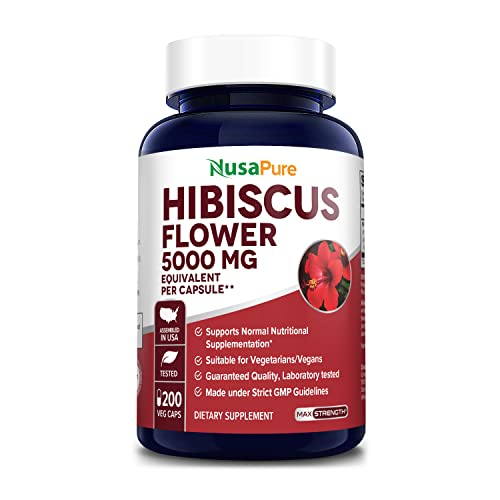 Foto 1 | Suplemento De Flor De Hibisco Nusapure 5000 Mg 200 Cápsulas - Venta Internacional.