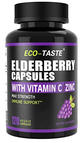 Foto 2 pulgar | Complemente Las Cápsulas De Saúco Eco-taste Con Zinc Y Vitamina C - Venta Internacional.