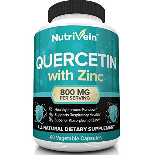 Foto 2 pulgar | Suplemento Nutrivein Quercetina 800 Mg Con Zinc 60 Cápsulas - Venta Internacional.