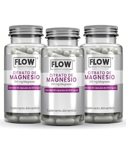 Foto 1 | Cápsulas Citrato de Magnesio Flow Vitaminas Minerales y Suplementos 3 Pack