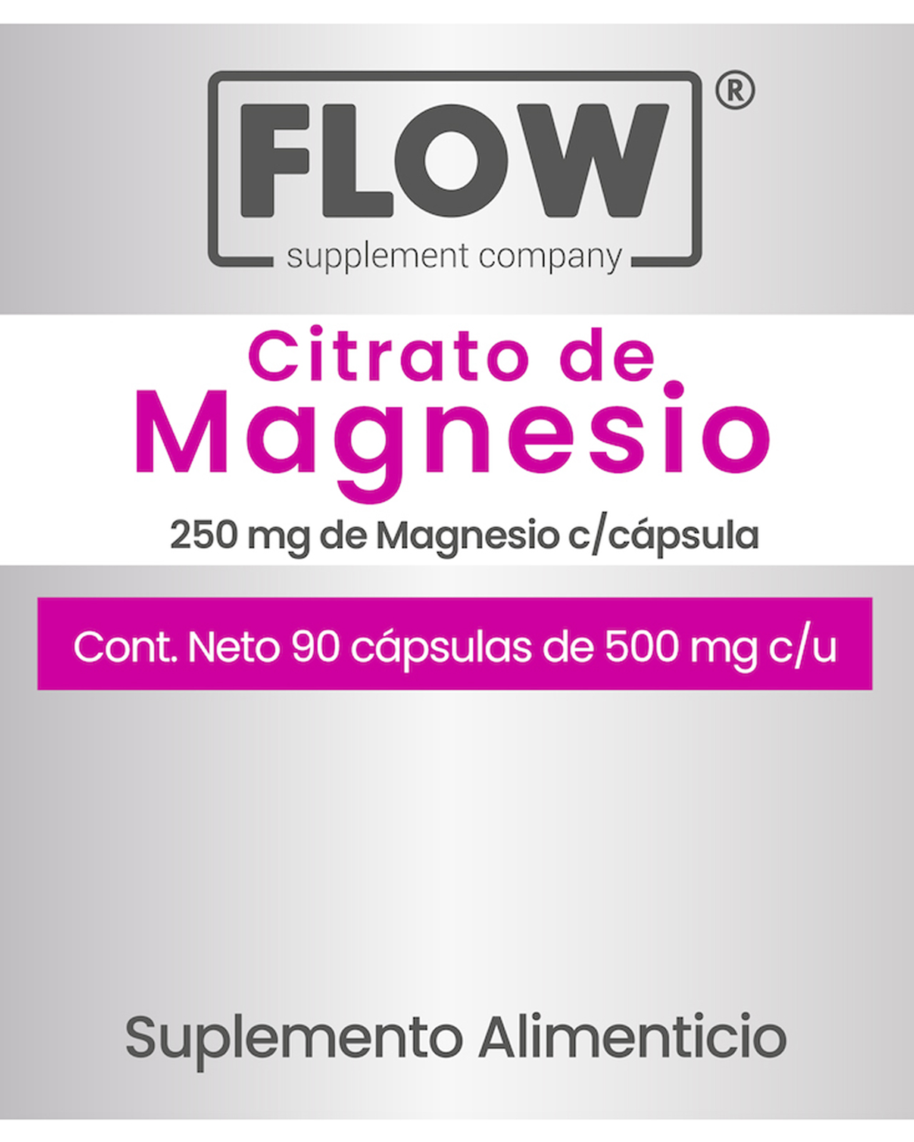 Foto 4 pulgar | Cápsulas Citrato de Magnesio Flow Vitaminas Minerales y Suplementos 3 Pack