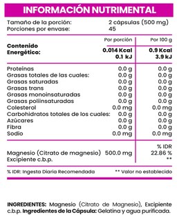 Foto 4 | Cápsulas Citrato de Magnesio Flow Vitaminas Minerales y Suplementos 3 Pack