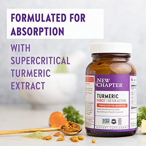 Foto 4 pulgar | Suplemento New Chapter Turmeric Force Detox Action 60 Cápsulas - Venta Internacional