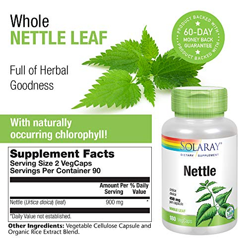 Foto 3 pulgar | Suplemento Solaray True Herbs Nettle 180 Cápsulas - Venta Internacional