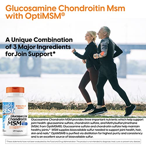 Foto 5 pulgar | Suplemento Doctor's Best, Glucosamina Y Condroitina Msm, 120 Cápsulas - Venta Internacional.