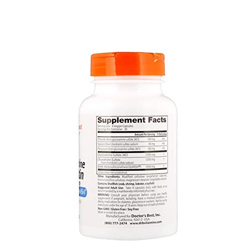 Foto 8 pulgar | Suplemento Doctor's Best, Glucosamina Y Condroitina Msm, 120 Cápsulas - Venta Internacional.