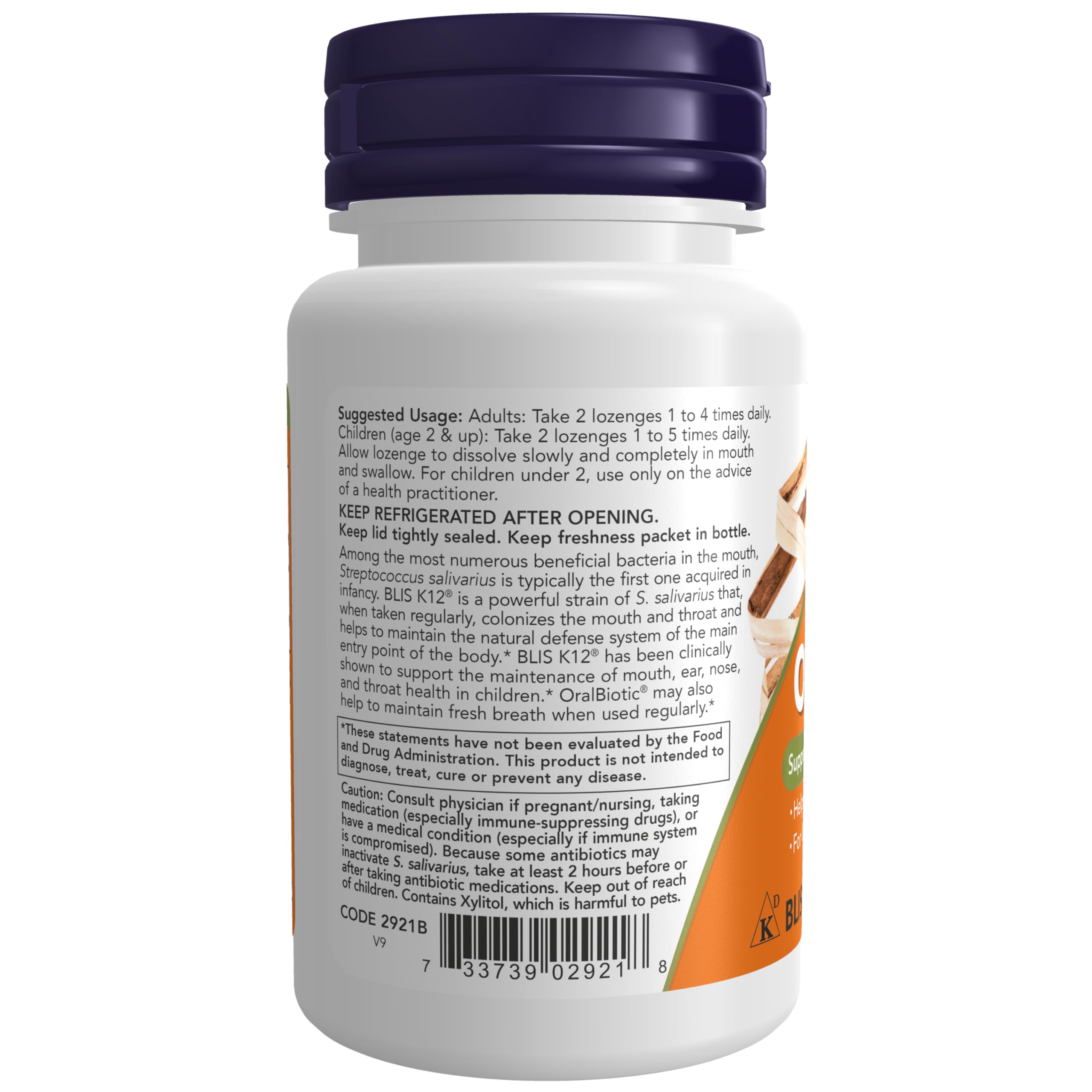 Foto 4 pulgar | Suplemento Now OralBiotic de 60 Tabletas - Venta Internacional
