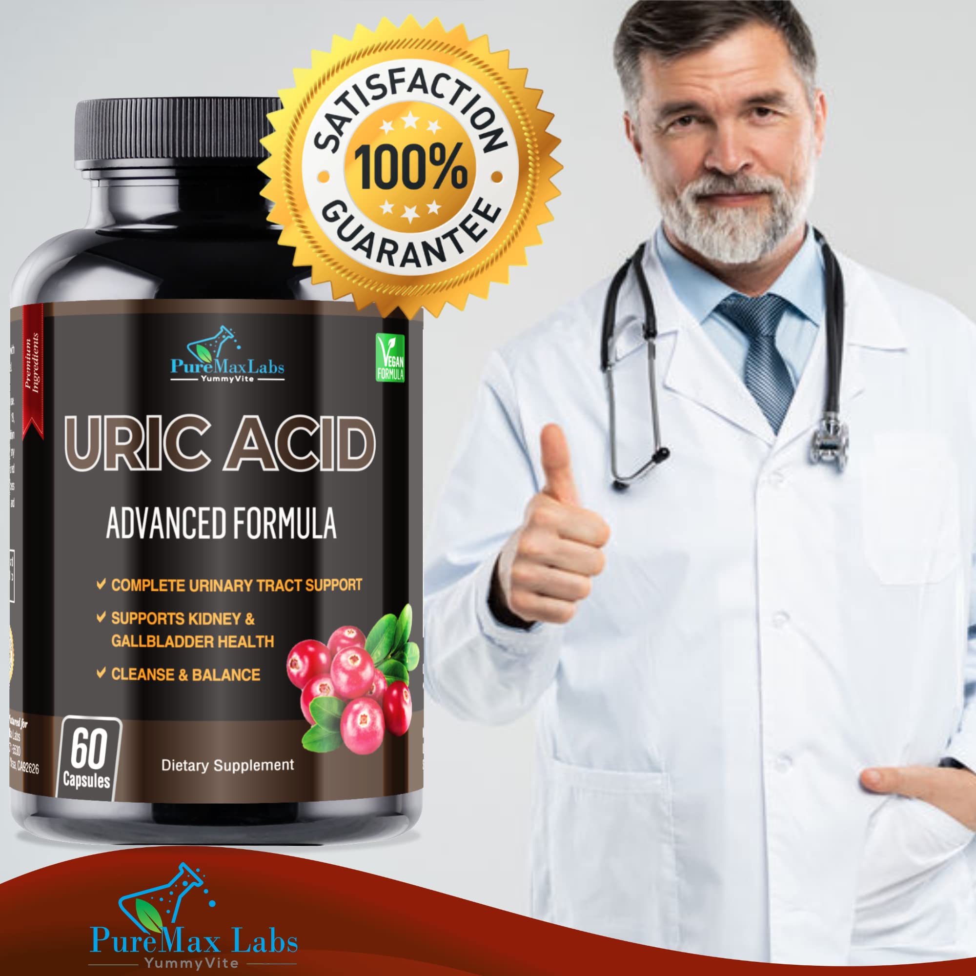 Foto 5 | Suplemento De La Fórmula Avanzada De Ácido Úrico De Puremax Labs - Venta Internacional.