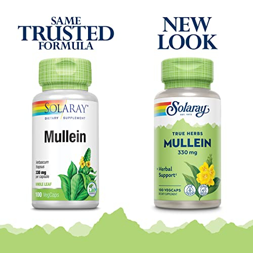 Foto 3 pulgar | Suplemento Solaray True Herbs Mullein 100 Cápsulas - Venta Internacional