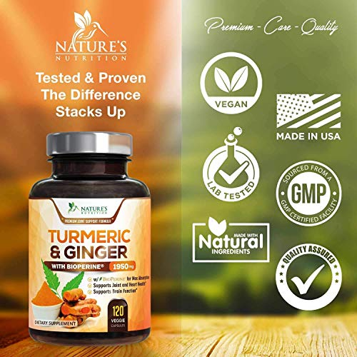 Foto 6 pulgar | Suplemento Nature's Nutrition Turmeric & Ginger 120 Cápsulas - Venta Internacional