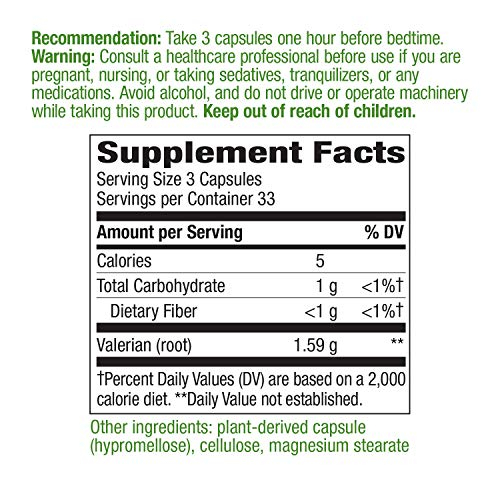 Foto 4 pulgar | Suplemento Nature's Way De Raíz De Valeriana 1,590 Mg 100 Cápsulas - Venta Internacional.