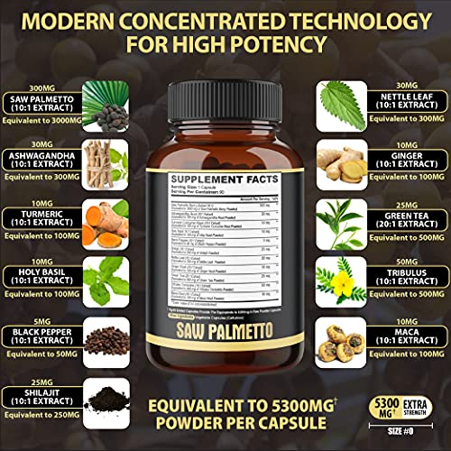 Foto 3 pulgar | Suplemento En Cápsulas De Palma Enana Americana Agobi De 5300 Mg Con Ashwagandha - Venta Internacional.
