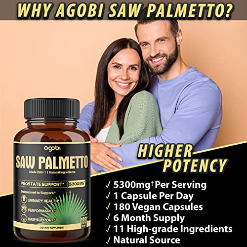 Foto 6 pulgar | Suplemento En Cápsulas De Palma Enana Americana Agobi De 5300 Mg Con Ashwagandha - Venta Internacional.