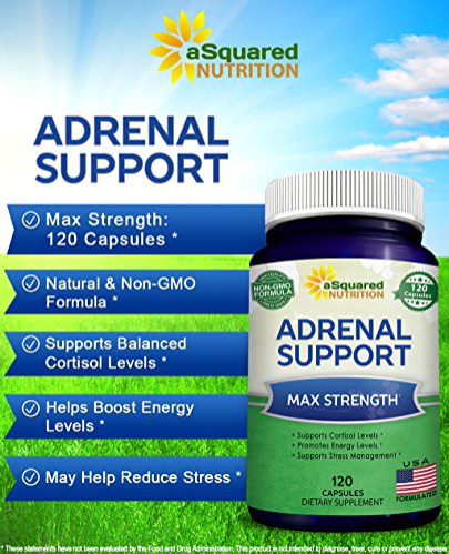 Foto 3 pulgar | Suplemento Asquared Nutrition Adrenal Support 120 Cápsulas - Venta Internacional