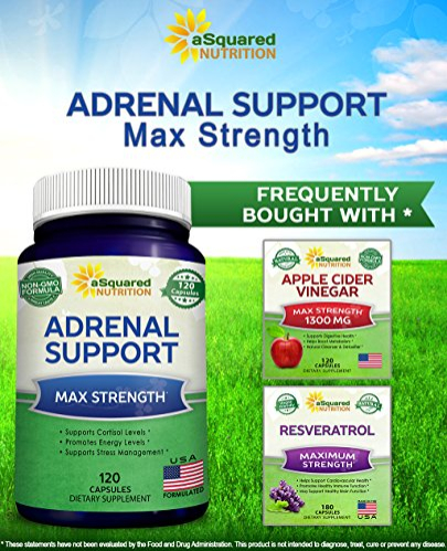 Foto 5 pulgar | Suplemento Asquared Nutrition Adrenal Support 120 Cápsulas - Venta Internacional