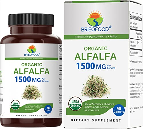 Suplemento Brieofood De Alfalfa Orgánica 90 Comprimidos - Venta Internacional