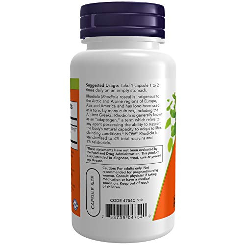 Foto 4 pulgar | Suplemento Now Rhodiola de 60 Cápsulas-Venta Internacional