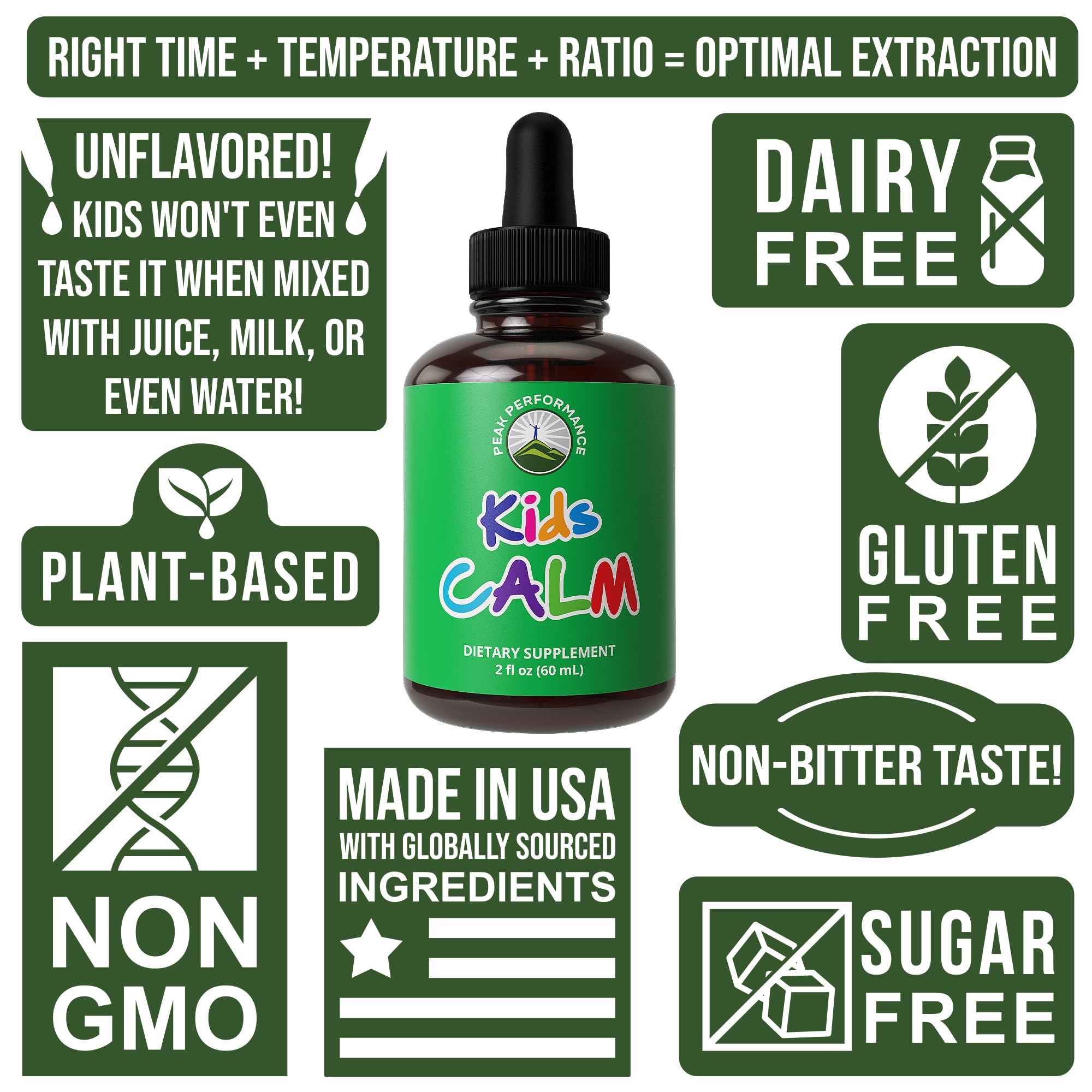 Foto 8 pulgar | Suplemento Peak Performance Kids Calm Liquid Drops - Venta Internacional.