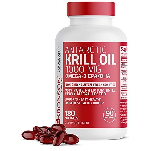 Foto 6 pulgar | Suplemento De Aceite De Krill Antártico Bronson, 1000 Mg, 180 Cápsulas Blandas - Venta Internacional.