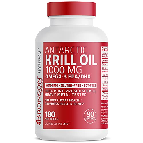 Foto 7 pulgar | Suplemento De Aceite De Krill Antártico Bronson, 1000 Mg, 180 Cápsulas Blandas - Venta Internacional.