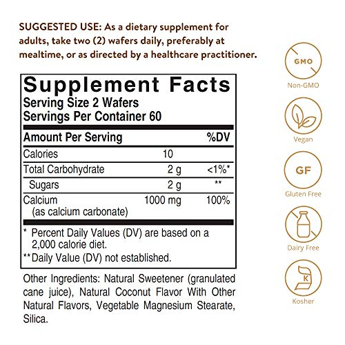 Foto 3 pulgar | Suplemento Solgar De Calcio Masticable, 500 Mg, 120 Obleas, Vegano - Venta Internacional.