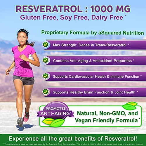 Foto 3 pulgar | Suplemento De Resveratrol De Squared Nutrition, 1000 Mg, 180 Cápsulas - Venta Internacional.