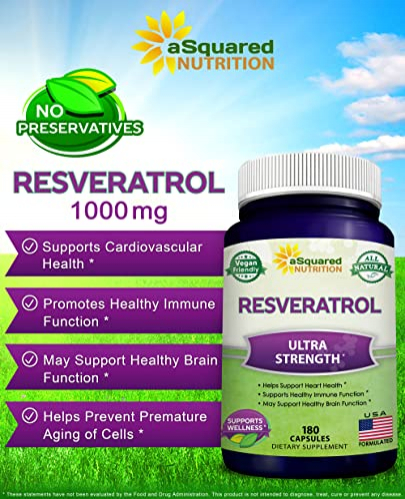 Foto 4 pulgar | Suplemento De Resveratrol De Squared Nutrition, 1000 Mg, 180 Cápsulas - Venta Internacional.