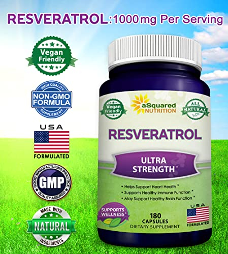 Foto 5 pulgar | Suplemento De Resveratrol De Squared Nutrition, 1000 Mg, 180 Cápsulas - Venta Internacional.